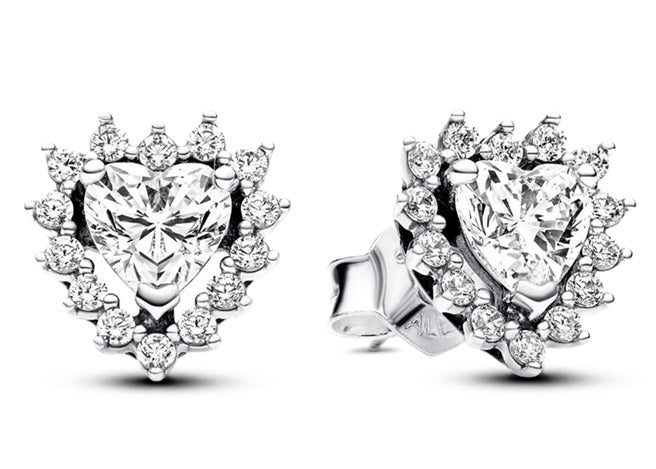 PANDORA JEWELS Mod. SPARKLING HEART HALO STUD-0