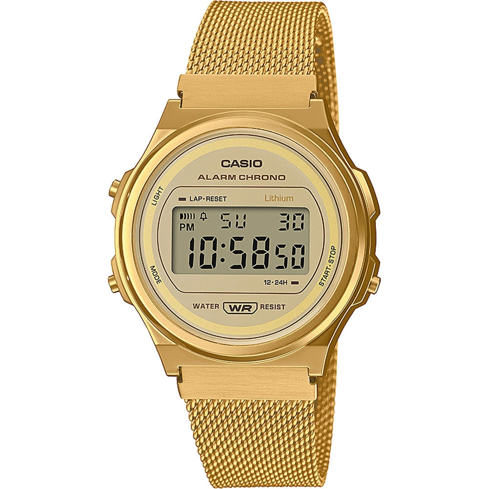 CASIO VINTAGE Mod. ROUND - GOLD MESH-0