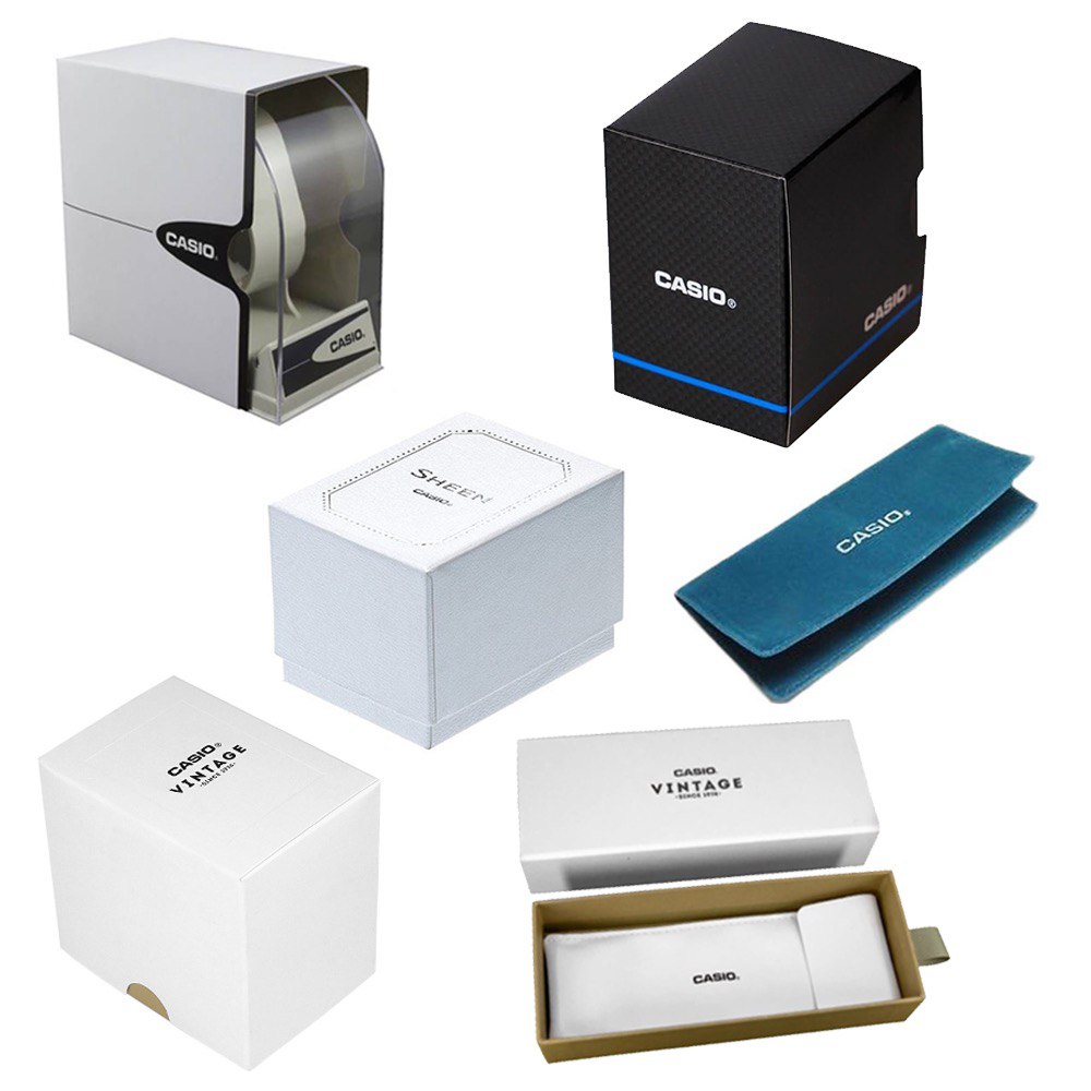 CASIO COLLECTION Mod. MINIMAL GOLD, LEATHER - BLACK-1