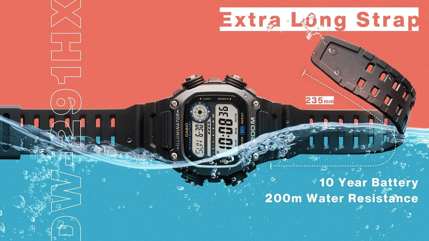 CASIO SPORT Mod. ILLUMINATOR DIVER 200M, 10 YEARS BATTERY - XL STRAP-1