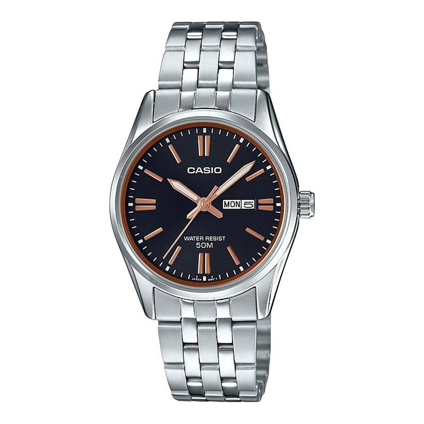 CASIO COLLECTION Mod. LADY DAY & DATE - BLACK, BRONZE INDEXES-0