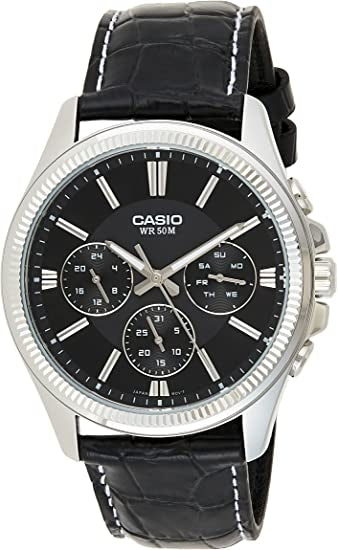 CASIO Mod. DAY DATE MULTIFUNCTION, LEATHER - BLACK-0