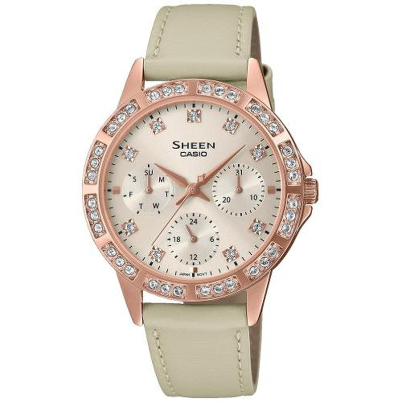CASIO SHEEN Mod. LADY CRYSTAL LEATHER - CREAM ***SPECIAL PRICE***-0