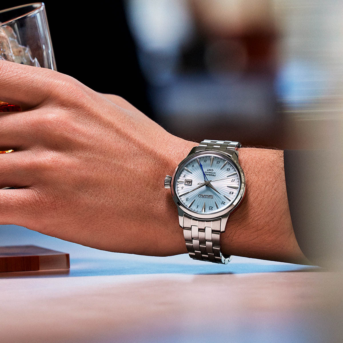SEIKO PRESAGE Mod. COCKTAIL AUTOMATIC - LIGHT BLUE-3