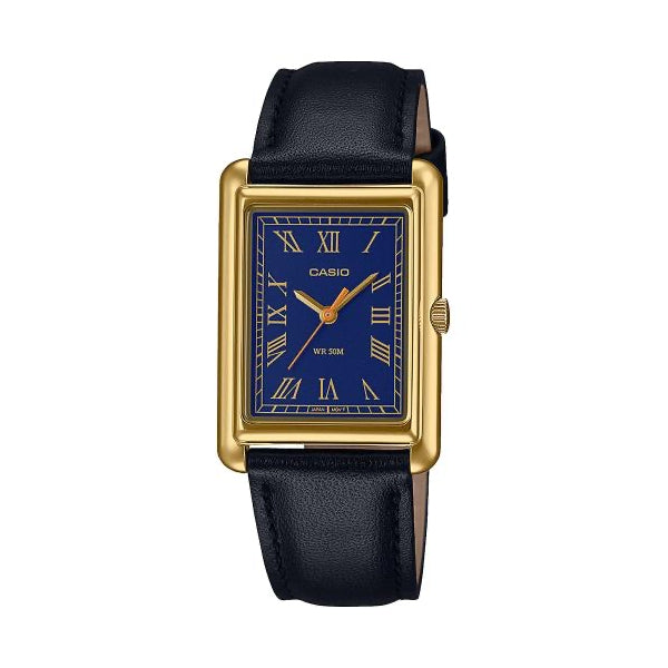 CASIO COLLECTION Mod. LADY TANK, GOLD, LEATHER - BLUE-0