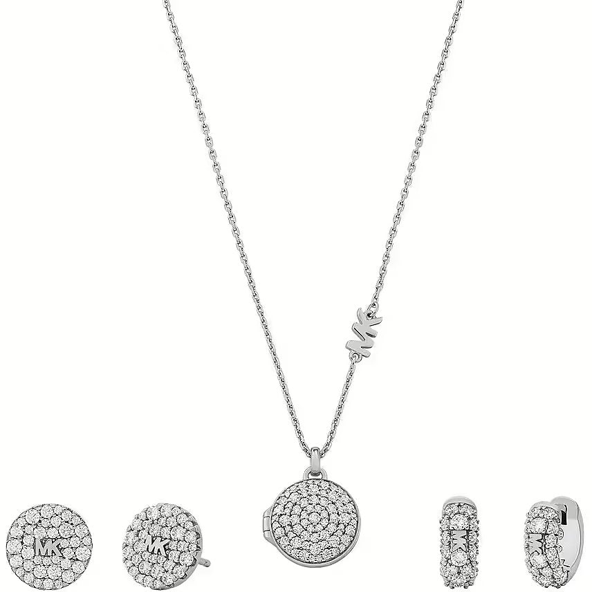 MICHAEL KORS PREMIUM SILVER COLLECTION Mod. BRILLIANCE Special Pack + 2 Pairs Earrings-0