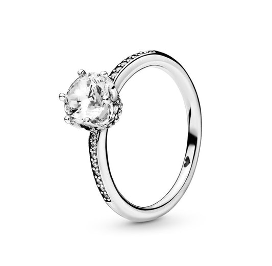 PANDORA JEWELS Mod. CLEAR SPARKLING CROWN - RING - Size 52 ***SPECIAL PRICE***-0