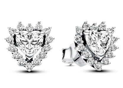 PANDORA JEWELS Mod. SPARKLING HEART HALO STUD-0