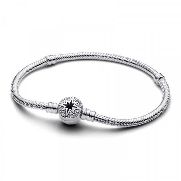 PANDORA MOMENTS Mod. NORTH STAR CLASP SNAKE CHAIN - Size 18-0