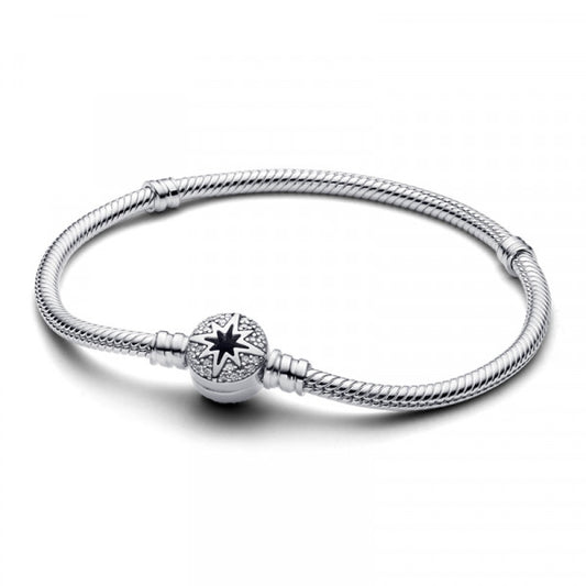 PANDORA MOMENTS Mod. NORTH STAR CLASP SNAKE CHAIN - Size 19-0