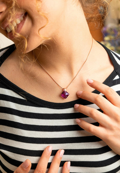 Facet Princess Pendant Necklace JS.0031-4