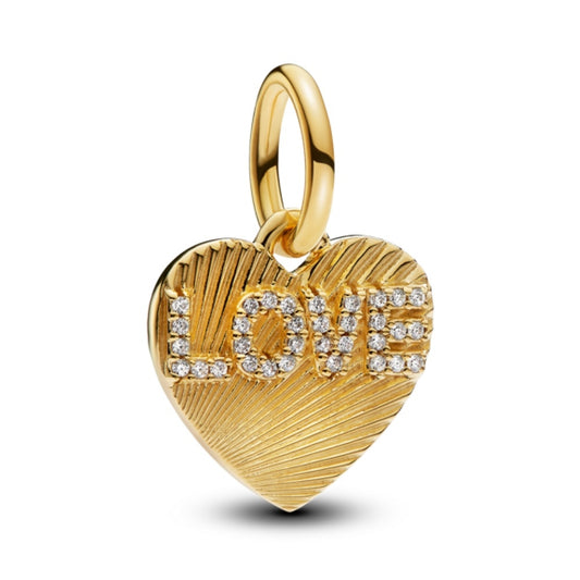 PANDORA CHARMS Mod. ENGRAVABLE LOVE HEART DANGLE-0