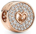 PANDORA CHARMS Mod. PAVE' & HEART ANNUVERSARY - Bronze