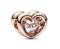 PANDORA CHARMS Mod. RADIANT HEART & FLOATING STONE