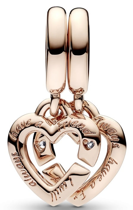 PANDORA CHARMS Mod. LINKED SISTER HEARTS-0