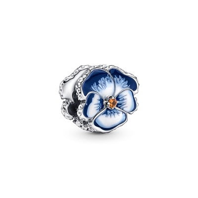 PANDORA JEWELRY Mod. BLUE PANSY FLOWER