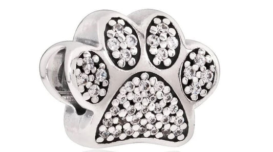 PANDORA JEWELRY Mod. SPARKLING PAW PRINT & HEART-0