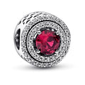 PANDORA CHARMS Mod. RED SPARKLING LEVELLED ROUND