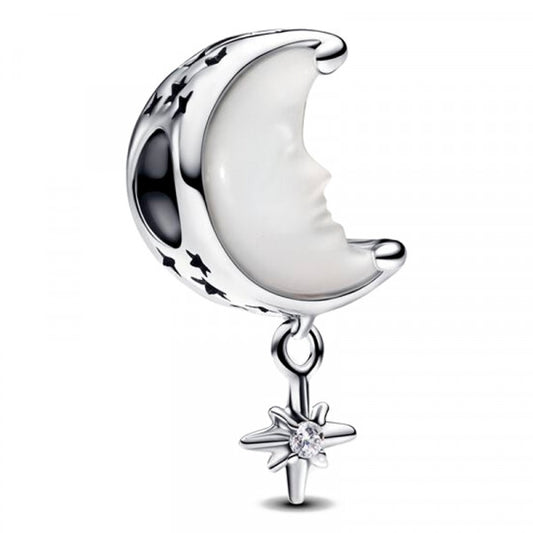 PANDORA CHARMS Mod. MOON & NORTH STAR-0