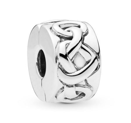 PANDORA CHARMS Mod. KNOTTED HEARTS CLIP