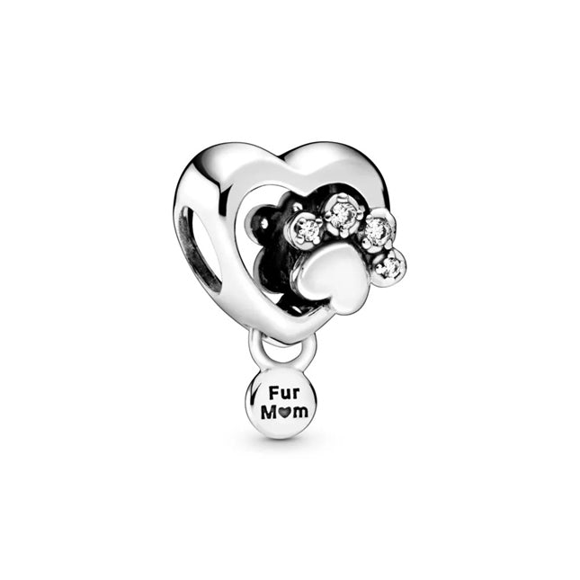 PANDORA JEWELRY Mod. SPARKLING PAW PRINT & HEART