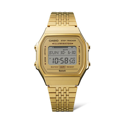 CASIO VINTAGE Mod. BLUETOOTH®  SMARTPHONE LINK - GOLD - built-in accelerometer senses body movements + steps counter-1