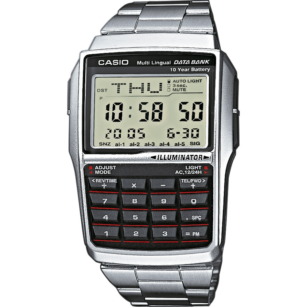 CASIO DATABANK CALCULATOR STEEL - SILVER-0