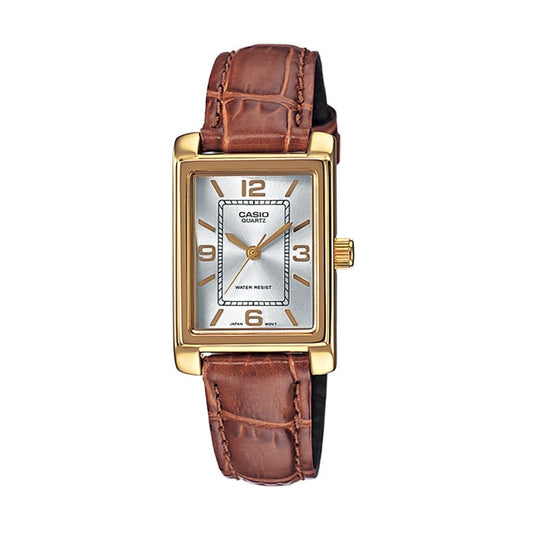 CASIO COLLECTION Mod. TANK, LEATHER - ARGENTEE-0