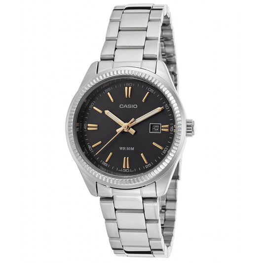 CASIO COLLECTION Mod. LADY DATE - BLACK, GOLD INDEXES-0