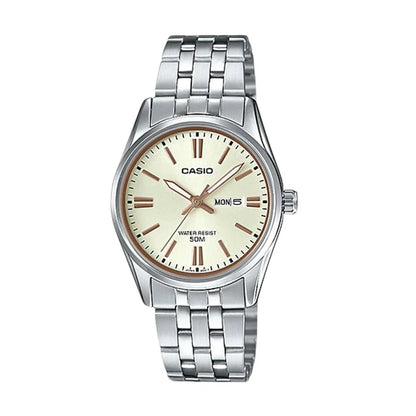 CASIO COLLECTION Mod. LADY DAY & DATE - CHAMPAGNE-0