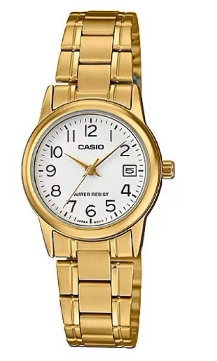 CASIO COLLECTION Mod. LADY DATE, GOLD - WHITE-0