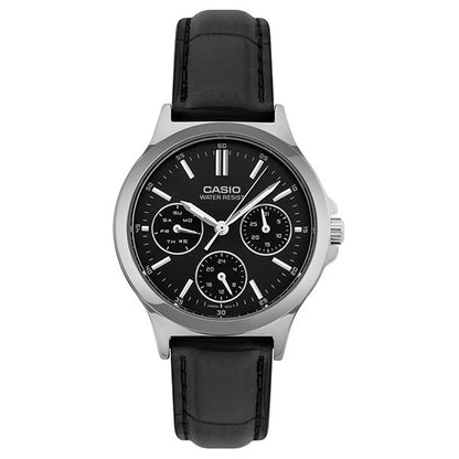 CASIO COLLECTION Mod. LADY MULTIFUNCTION, LEATHER - BLACK-0