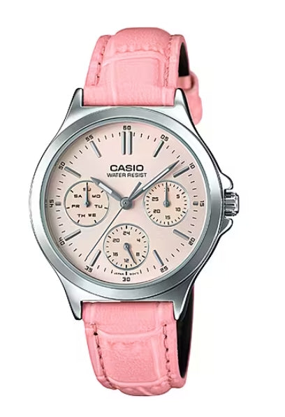 CASIO COLLECTION Mod. LADY MULTIFUNCTION, LEATHER - PINK-0