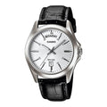 CASIO COLLECTION Mod. DAY DATE, LEATHER, WHITE-0