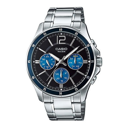 CASIO COLLECTION Mod. MULTIFUNCTION CALENDAR - BLACK & BLUE-0