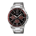 CASIO COLLECTION Mod. MULTIFUNCTION CALENDAR - BLACK & BORDEAUX-0