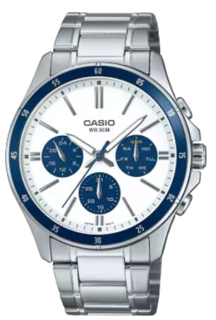 CASIO COLLECTION Mod. MULTIFUNCTION CALENDAR - WHITE & BLUE PANDA-0