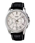 CASIO Mod. DAY DATE MULTIFUNCTION,  LEATHER - WHITE-0