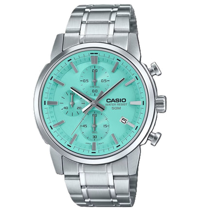 CASIO COLLECTION Mod. CHRONO DATE - AQUA GREEN-0