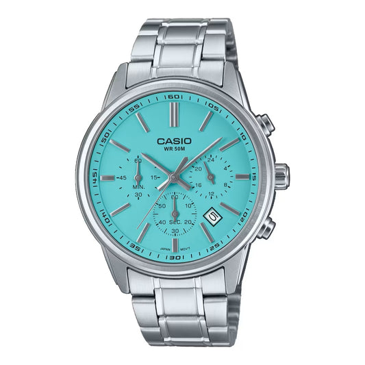 CASIO COLLECTION Mod. CHRONO DATE - AQUA GREEN-0