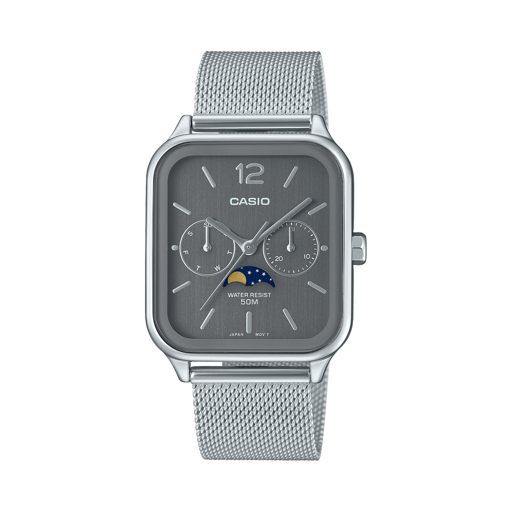 CASIO COLLECTION Mod. MOONPHASES - GREY MESH-0