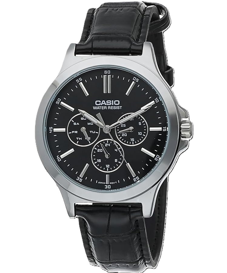 CASIO COLLECTION Mod. MULTIFUNCTION, LEATHER - BLACK-0