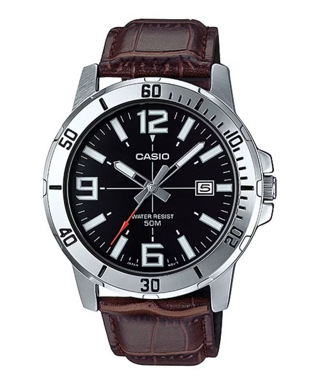 CASIO SPORT COLLECTION Mod. DIVER 50M LEATHER - BROWN-0