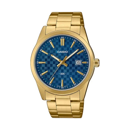 CASIO COLLECTION Mod. DATE GOLD - CARBON LOOK - BLUE-0