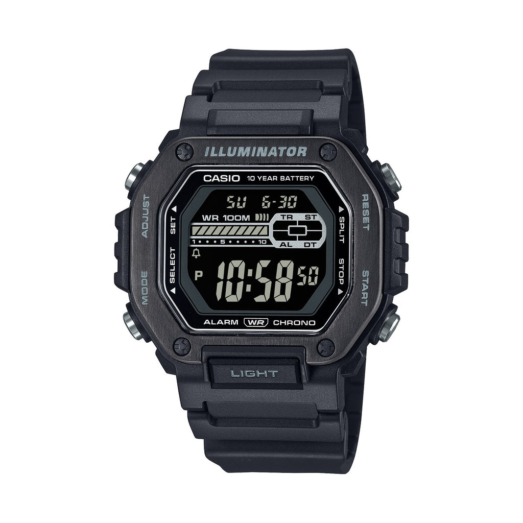 CASIO SPORT Mod. OVERSIZE BLACK - ILLUMINATOR 10 YEARS BATTERY-0