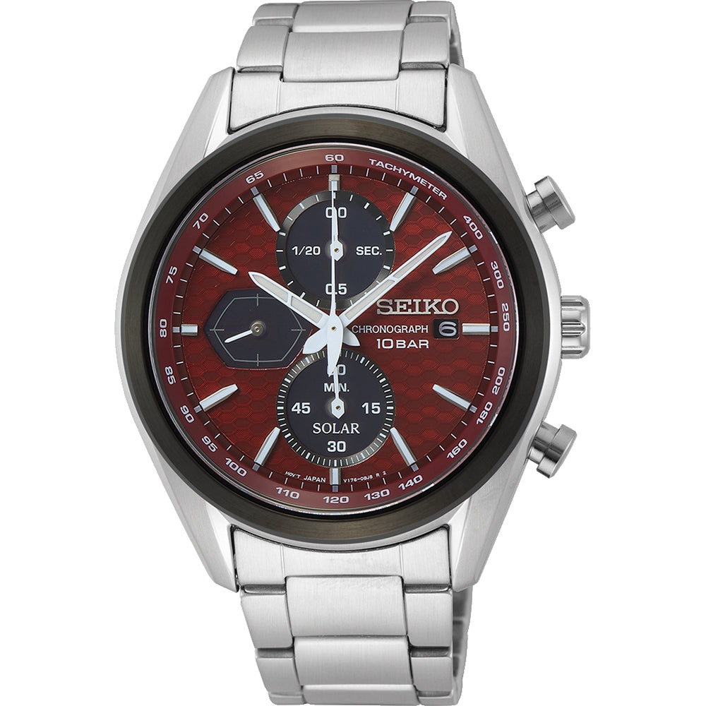 SEIKO burgudy/silver