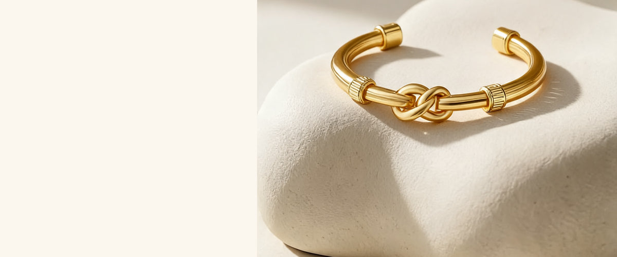 Gold, sculpted to be worn.