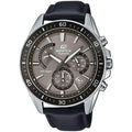 CASIO EDIFICE Mod. RETROGRADE CHRONOGRAPH XL LEATHER - TAN BLACK-0