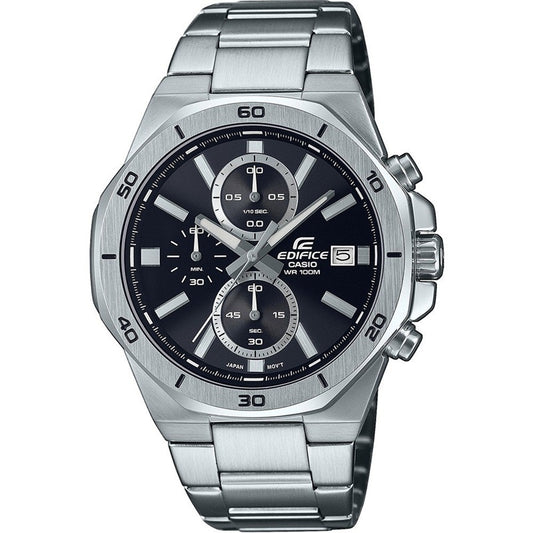 CASIO EDIFICE Mod. OCTAGONAL CHRONOGRAPH - BLACK-0