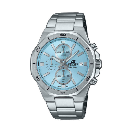 CASIO EDIFICE Mod. OCTAGONAL CHRONOGRAPH - LIGHT BLUE-0